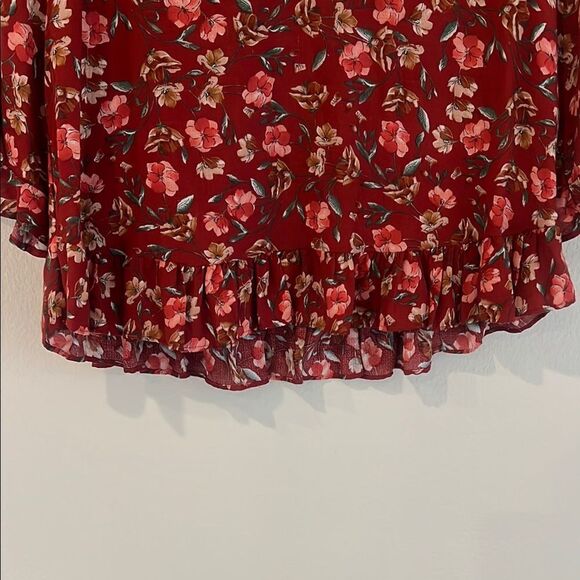 Cynthia Rowley Women's Floral Red Top - Picture 5 of 6